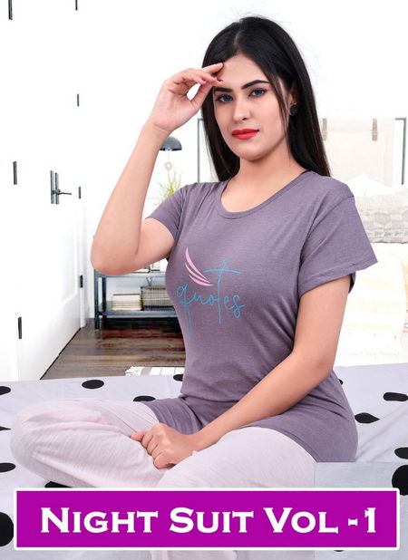 Night Suit Vol 1 Designer Hojiyari Cotton Designer Top And bottom Full Set Available in Wholesale Price Catalog